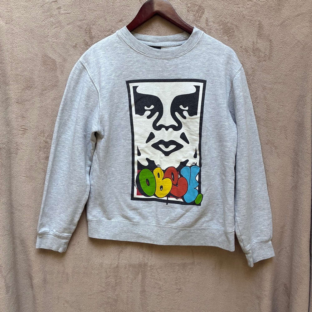 OBEY ANDRE THE GIANT FACE Original Merchandise Mens Small Crew Neck Sweatshirt